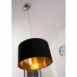 Lampes En Tissu-Luminaires Eglo Suspension Eglo Leuchten Maserlo Nickel mat, 1 lumière