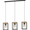 Luminaires Scandinaves-Luminaires Eglo Suspension Eglo LIBERTAD Noir, 3 lumières