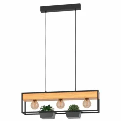 Lampes Industrielles-Luminaires Eglo Suspension Eglo LIBERTAD Écru, Noir, 3 lumières