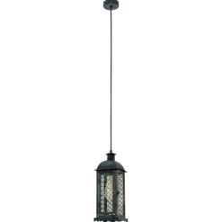 Luminaires Rustiques-Luminaires Eglo Suspension Eglo LISBURN Vert, Noir, 1 lumière