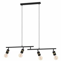 Luminaires Eglo Suspension Eglo LURONE Laiton, Noir, 4 lumières* Suspensions