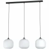 Luminaires Eglo Suspension Eglo MANTUNALLE Noir, 3 lumières