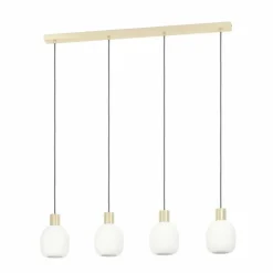 Luminaires Eglo Suspension Eglo MANZANARES Or, Laiton, 4 lumières