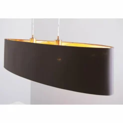 Lampes En Tissu-Luminaires Eglo Suspension Eglo Maserlo cappuccino Nickel mat, 2 lumières