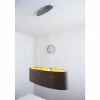 Lampes En Tissu-Luminaires Eglo Suspension Eglo Maserlo cappuccino Nickel mat, 2 lumières