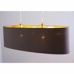 Lampes En Tissu-Luminaires Eglo Suspension Eglo Maserlo cappuccino Nickel mat, 2 lumières
