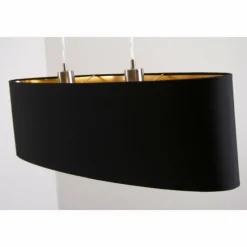 Lampes En Tissu-Luminaires Eglo Suspension Eglo Maserlo Nickel mat, 2 lumières