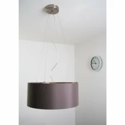 Lampes En Tissu-Luminaires Eglo Suspension Eglo Maserlo Nickel mat, 3 lumières