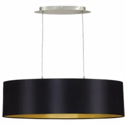 Lampes En Tissu-Luminaires Eglo Suspension Eglo MASERLO Nickel mat, 2 lumières