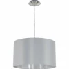 Lampes En Tissu-Luminaires Eglo Suspension Eglo MASERLO Nickel mat, 1 lumière