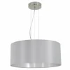 Lampes En Tissu-Luminaires Eglo Suspension Eglo MASERLO Nickel mat, 3 lumières