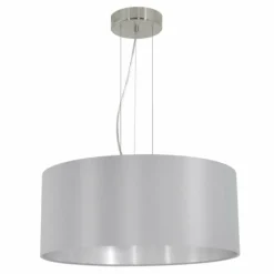 Lampes En Tissu-Luminaires Eglo Suspension Eglo MASERLO Nickel mat, 3 lumières