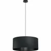 Lampes En Tissu-Luminaires Eglo Suspension Eglo MASERLO Noir, 1 lumière