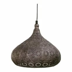 Luminaires Scandinaves-Luminaires Eglo Suspension Eglo MELILLA Brun foncé, Argenté, 1 lumière