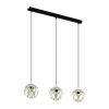 Lampes À Boules-Luminaires Eglo Suspension Eglo MIRTAZZA Noir, 3 lumières