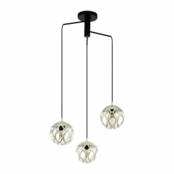 Lampes À Boules-Luminaires Eglo Suspension Eglo MIRTAZZA Noir, 3 lumières