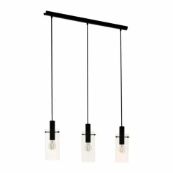 Luminaires Eglo Suspension Eglo MONTEFINO Noir, 3 lumières
