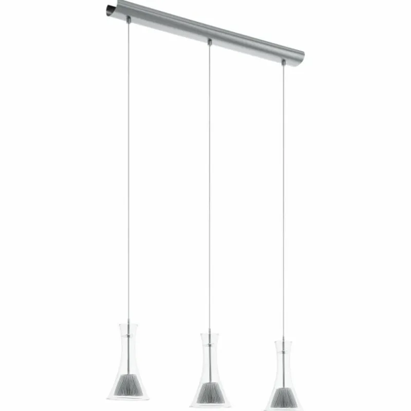 Luminaires Eglo Suspension Eglo MUSERO LED Nickel mat, 3 lumières