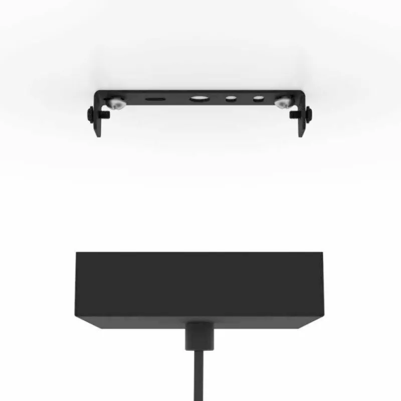 Lampes En Bois-Luminaires Eglo Suspension Eglo NAFFERTON Écru, Noir, 1 lumière