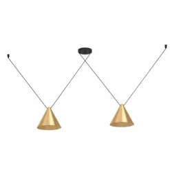 Lampes Dorées-Luminaires Eglo Suspension Eglo NARICES Noir, 2 lumières