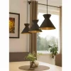 Lampes En Tissu-Luminaires Eglo Suspension Eglo NASTASIA Noir, 3 lumières