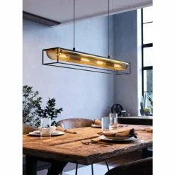 Luminaires Eglo Suspension Eglo NOHALES Noir, 4 lumières* Suspensions