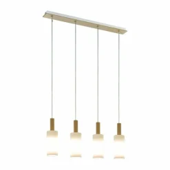 Luminaires Scandinaves-Luminaires Eglo Suspension Eglo OAKHAM Brun, Blanc, 4 lumières