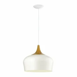 Luminaires Scandinaves-Luminaires Eglo Suspension Eglo OBREGON Bois clair, Rose, 1 lumière