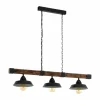 Lampes Vintages & Rétros-Luminaires Eglo Suspension Eglo OLDBURY Brun, Noir, 3 lumières