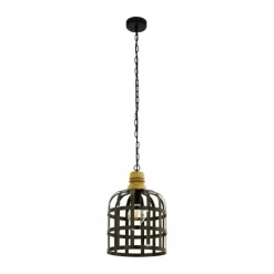 Lampes Dorées-Luminaires Eglo Suspension EGLO OLDCASTLE Brun, Noir, 1 lumière