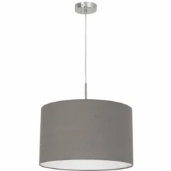 Lampes En Tissu-Luminaires Eglo Suspension Eglo PASTERI Nickel mat, 1 lumière