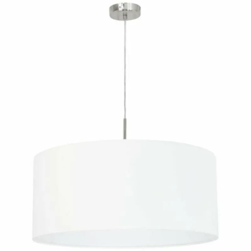 Lampes En Tissu-Luminaires Eglo Suspension Eglo PASTERI Nickel mat, 1 lumière