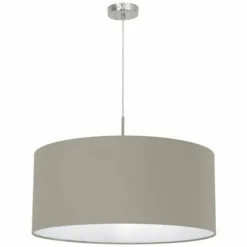 Lampes En Tissu-Luminaires Eglo Suspension Eglo PASTERI Nickel mat, 1 lumière