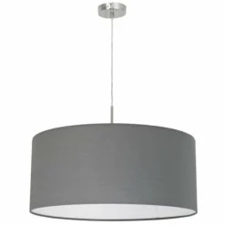 Lampes En Tissu-Luminaires Eglo Suspension Eglo PASTERI Nickel mat, 1 lumière