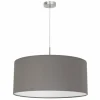 Lampes En Tissu-Luminaires Eglo Suspension Eglo PASTERI Nickel mat, 1 lumière