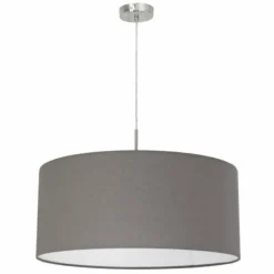 Lampes En Tissu-Luminaires Eglo Suspension Eglo PASTERI Nickel mat, 1 lumière