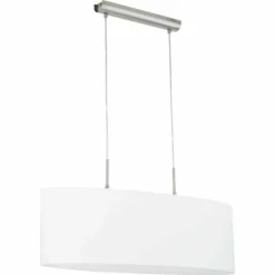 Lampes En Tissu-Luminaires Eglo Suspension Eglo PASTERI Nickel mat, 2 lumières