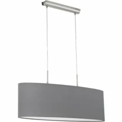 Lampes En Tissu-Luminaires Eglo Suspension Eglo PASTERI Nickel mat, 2 lumières