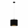 Lampes Dorées-Luminaires Eglo Suspension EGLO PINETA Noir, 1 lumière