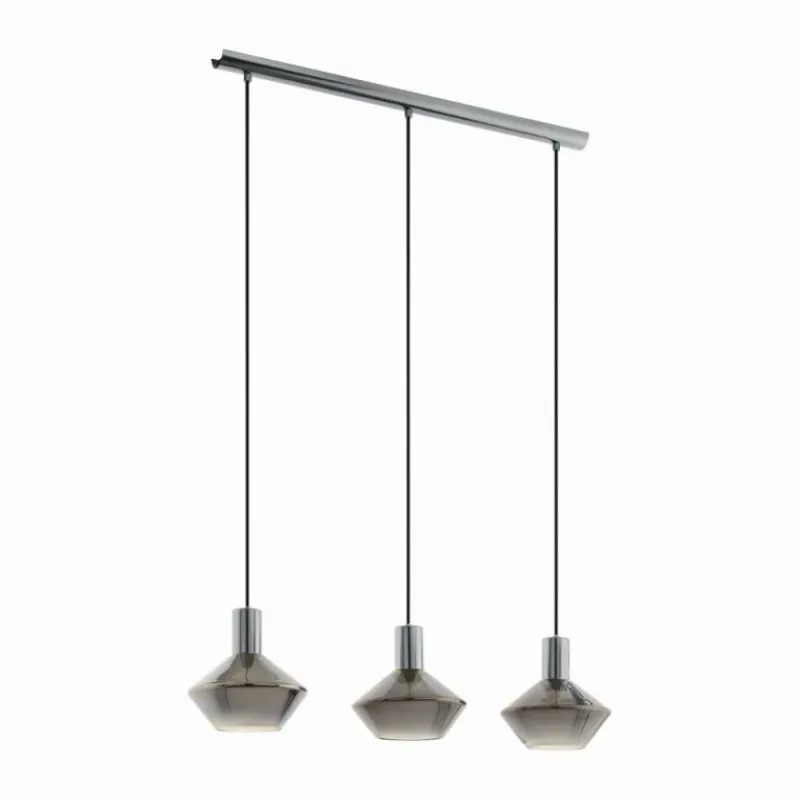 Luminaires Eglo Suspension Eglo PONZANO Nickel mat, 3 lumières