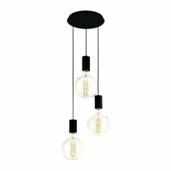 Luminaires Eglo Suspension Eglo POZUETA Noir, 3 lumières* Suspensions