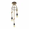 Style Boho-Chic-Luminaires Eglo Suspension Eglo RAMPSIDE Brun, Noir, 3 lumières