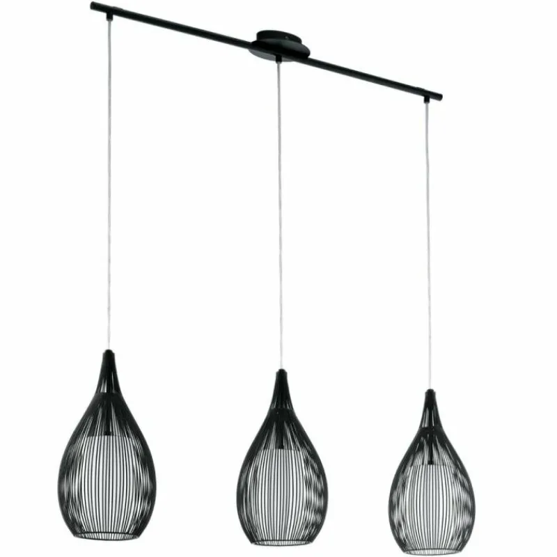 Luminaires Eglo Suspension Eglo RAZONI Noir, 3 lumières