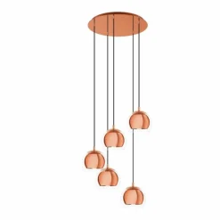 Luminaires Eglo Suspension EGLO ROCAMAR Cuivre, 5 lumières