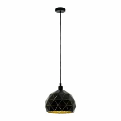Lampes Dorées-Luminaires Eglo Suspension Eglo ROCCAFORTE Or, Noir, 1 lumière