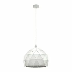 Luminaires Scandinaves-Luminaires Eglo Suspension Eglo ROCCAFORTE Blanc, 1 lumière