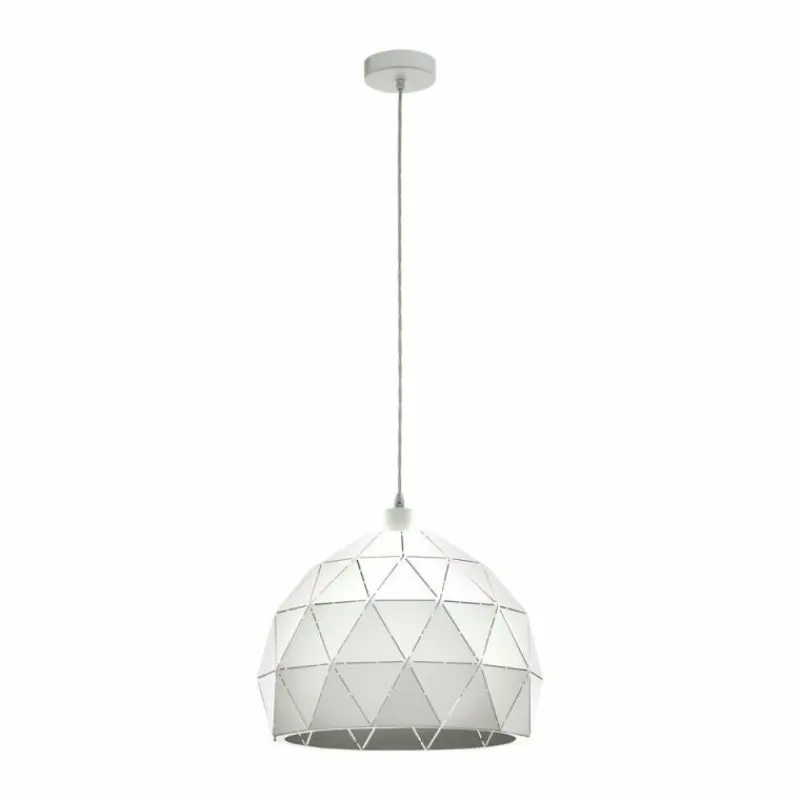 Luminaires Scandinaves-Luminaires Eglo Suspension Eglo ROCCAFORTE Blanc, 1 lumière