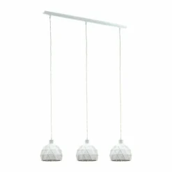 Luminaires Scandinaves-Luminaires Eglo Suspension Eglo ROCCAFORTE Blanc, 3 lumières