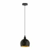 Lampes Dorées-Luminaires Eglo Suspension EGLO ROCCAFORTE Or, Noir, 1 lumière