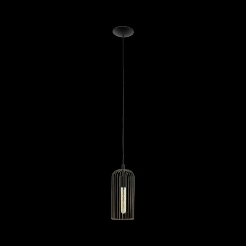 Lampes Industrielles-Luminaires Eglo Suspension Eglo ROCCAMENA Cuivre, Noir, 1 lumière